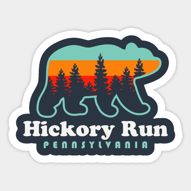 Hickory Run Pennsylvania State Park Bear Sticker by PodDesignShop